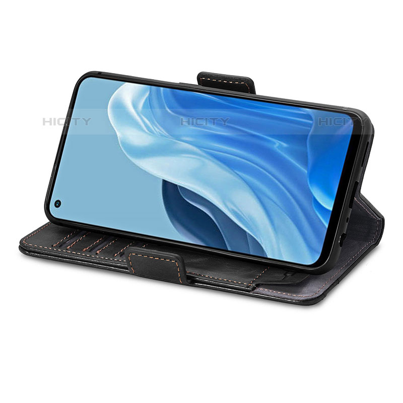 Handytasche Stand Schutzhülle Flip Leder Hülle S02D für Oppo Reno7 4G groß