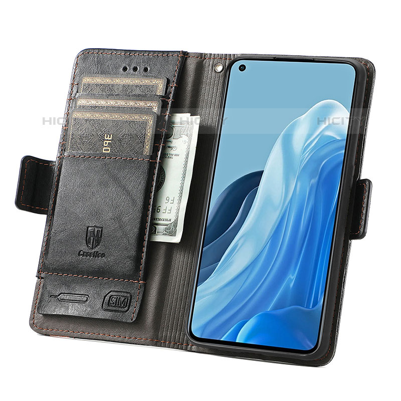 Handytasche Stand Schutzhülle Flip Leder Hülle S02D für Oppo Reno7 Pro 5G