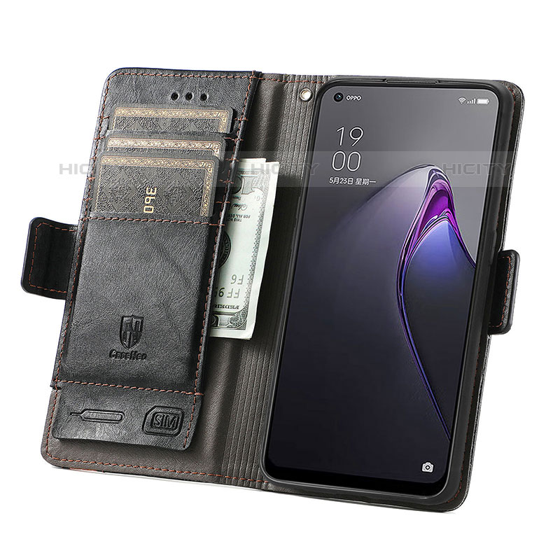 Handytasche Stand Schutzhülle Flip Leder Hülle S02D für Oppo Reno8 5G