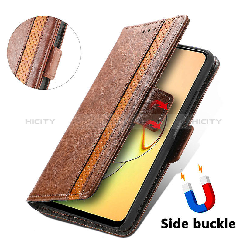 Handytasche Stand Schutzhülle Flip Leder Hülle S02D für Realme 10 4G groß