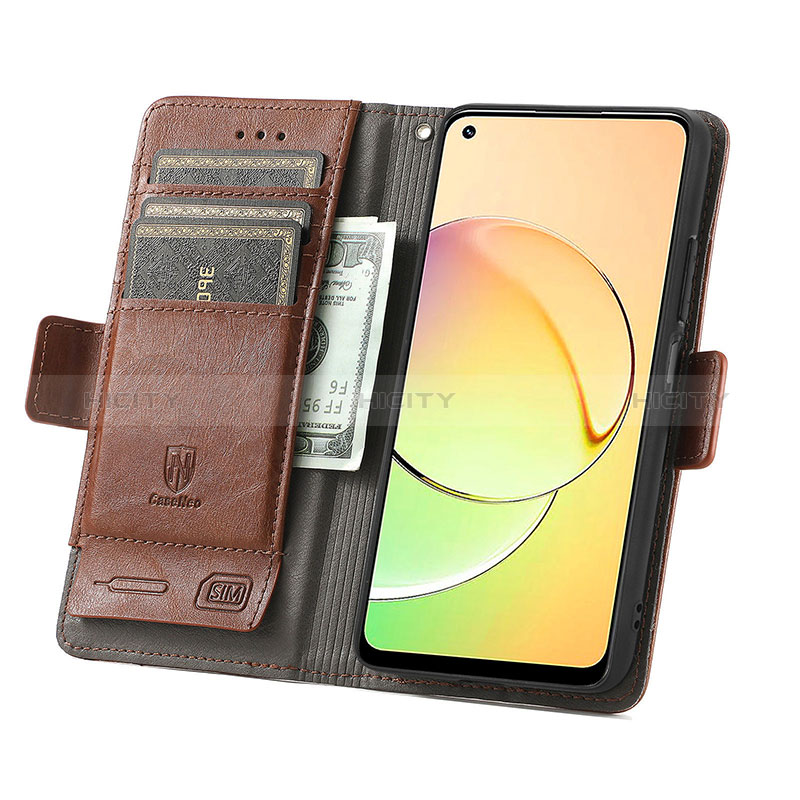 Handytasche Stand Schutzhülle Flip Leder Hülle S02D für Realme 10 Pro 5G groß