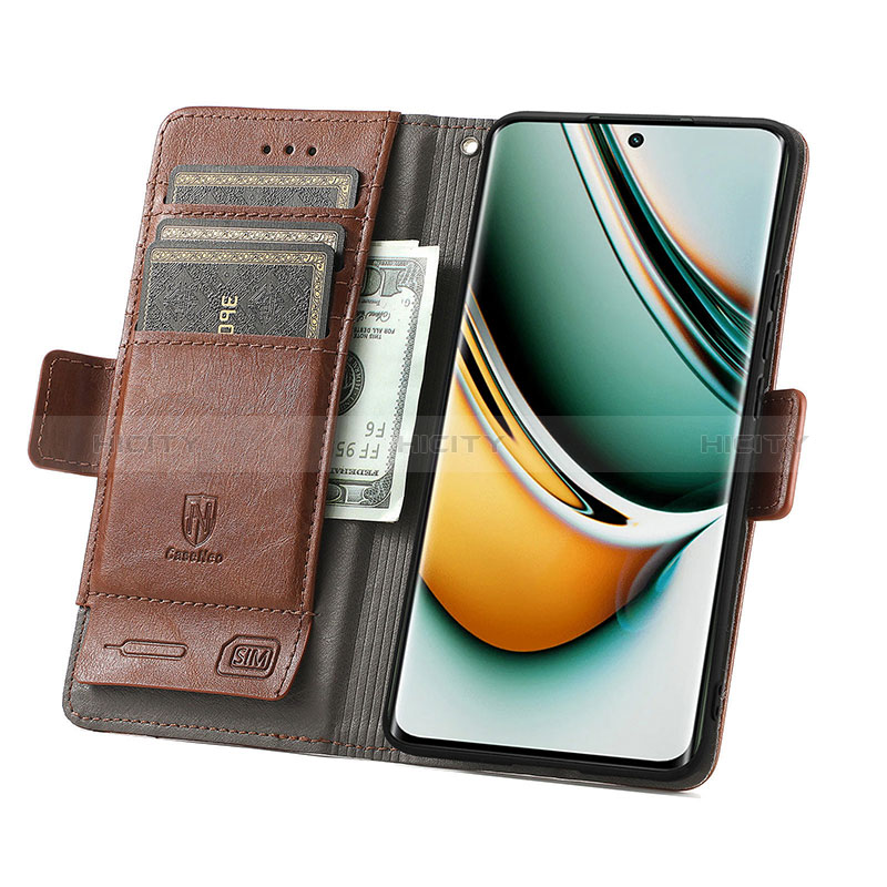 Handytasche Stand Schutzhülle Flip Leder Hülle S02D für Realme 11 Pro 5G groß