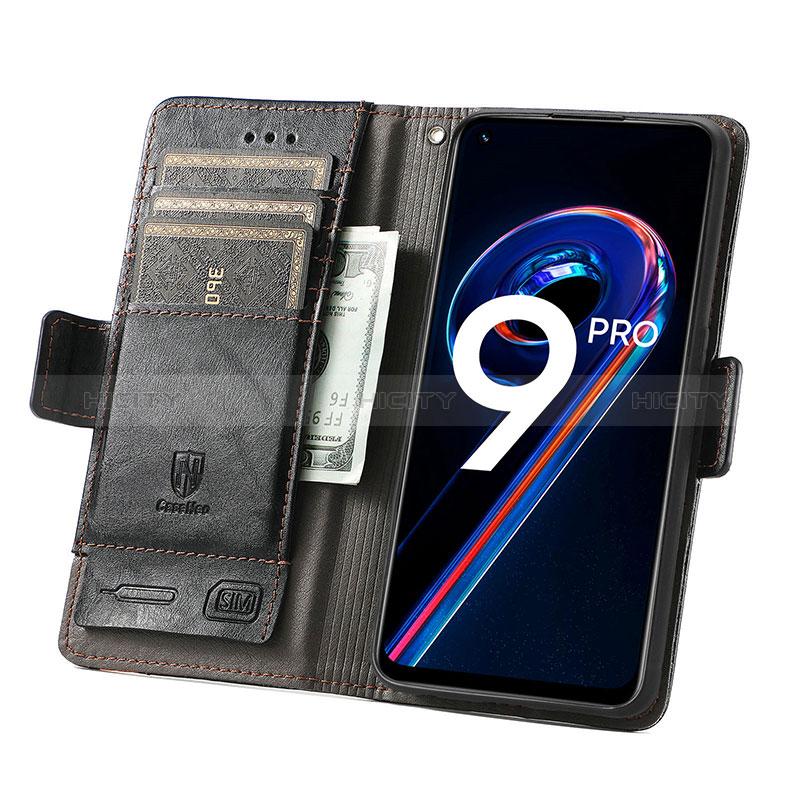 Handytasche Stand Schutzhülle Flip Leder Hülle S02D für Realme 9 Pro 5G