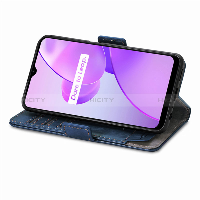 Handytasche Stand Schutzhülle Flip Leder Hülle S02D für Realme C31