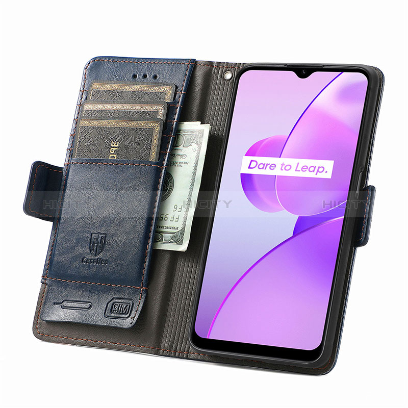 Handytasche Stand Schutzhülle Flip Leder Hülle S02D für Realme C31