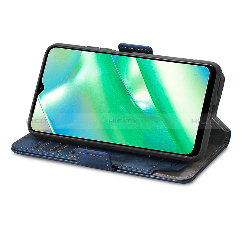 Handytasche Stand Schutzhülle Flip Leder Hülle S02D für Realme C33 (2023) groß