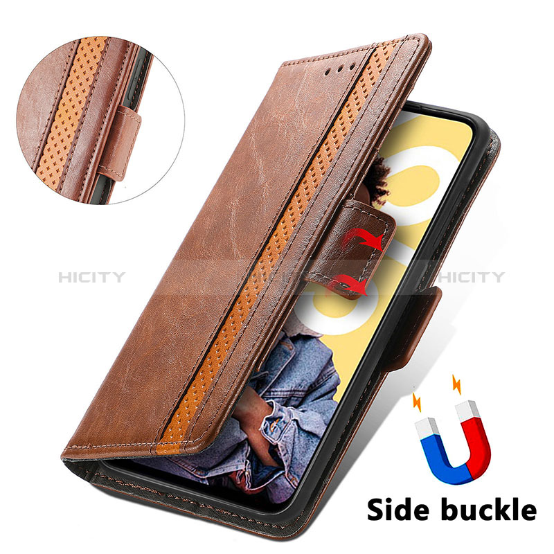 Handytasche Stand Schutzhülle Flip Leder Hülle S02D für Realme C55 groß