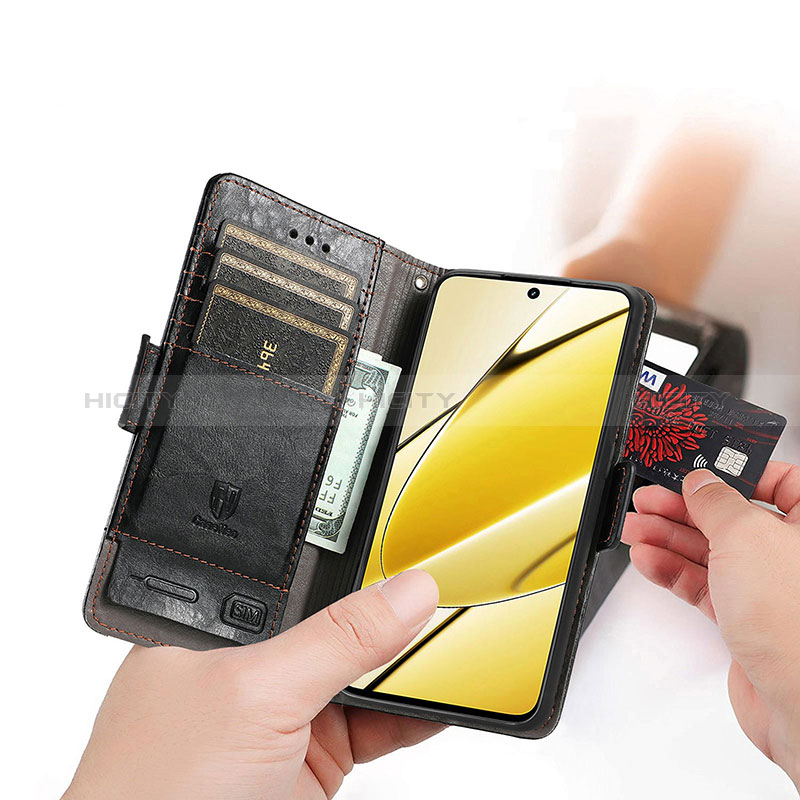 Handytasche Stand Schutzhülle Flip Leder Hülle S02D für Realme V50 5G groß