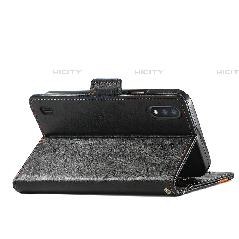 Handytasche Stand Schutzhülle Flip Leder Hülle S02D für Samsung Galaxy A01 SM-A015 groß