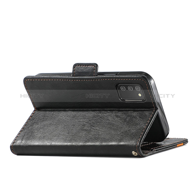 Handytasche Stand Schutzhülle Flip Leder Hülle S02D für Samsung Galaxy A02s groß