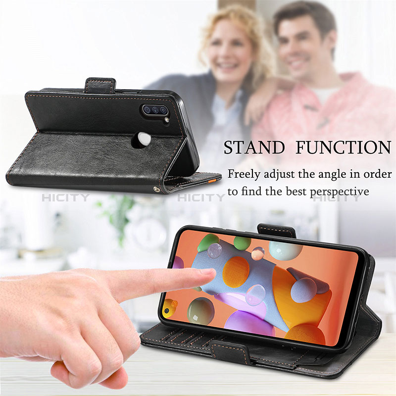 Handytasche Stand Schutzhülle Flip Leder Hülle S02D für Samsung Galaxy A11