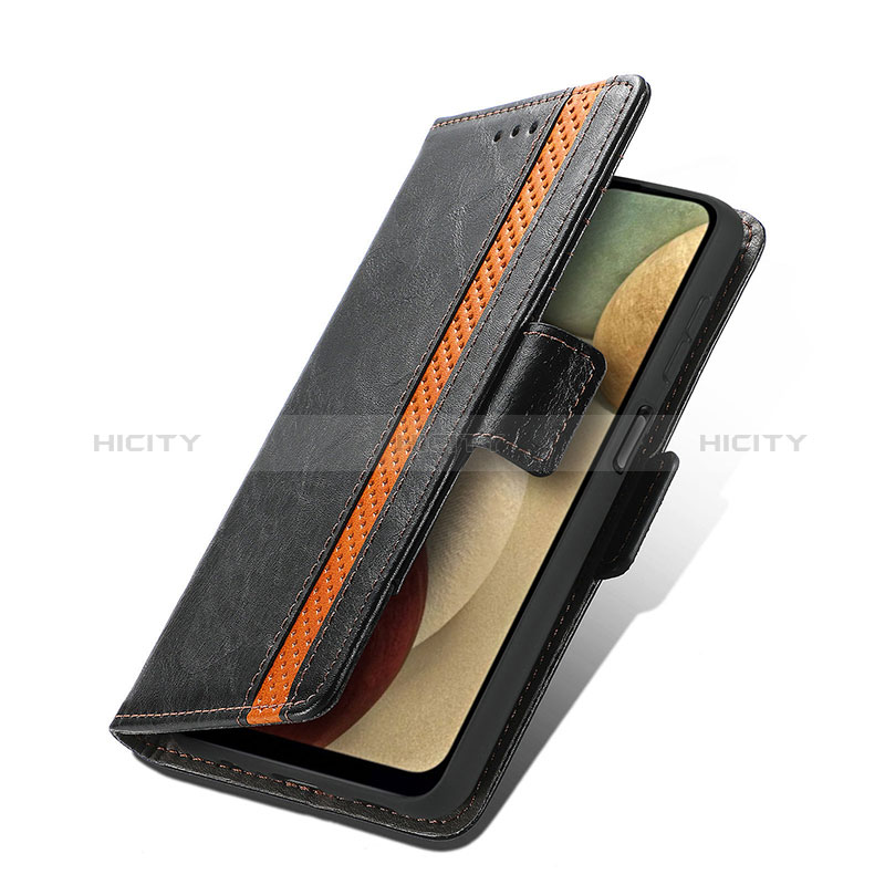 Handytasche Stand Schutzhülle Flip Leder Hülle S02D für Samsung Galaxy A12 Nacho groß