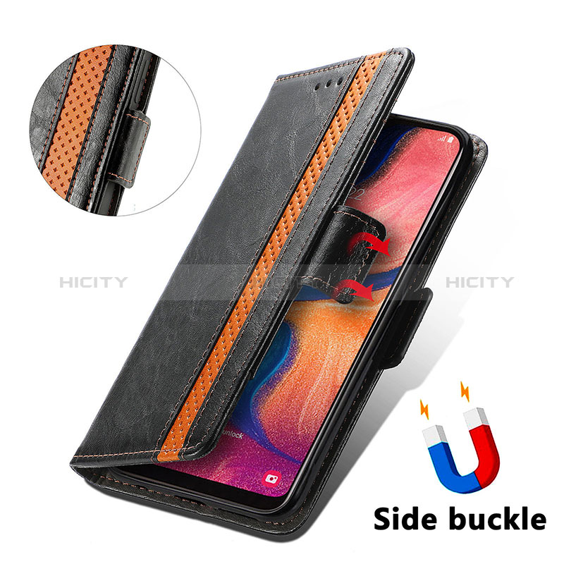 Handytasche Stand Schutzhülle Flip Leder Hülle S02D für Samsung Galaxy A20e