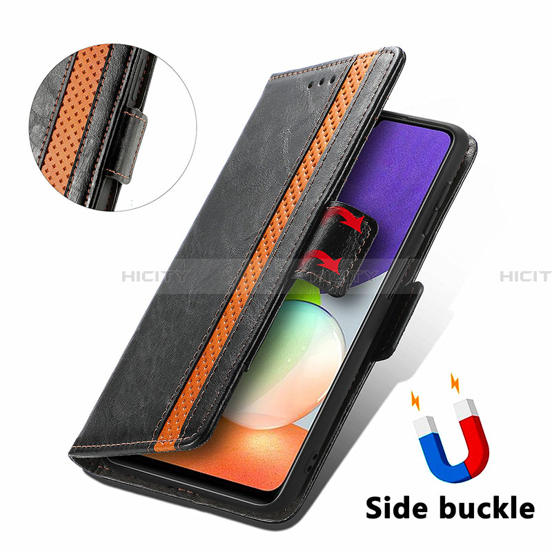 Handytasche Stand Schutzhülle Flip Leder Hülle S02D für Samsung Galaxy A22 4G groß