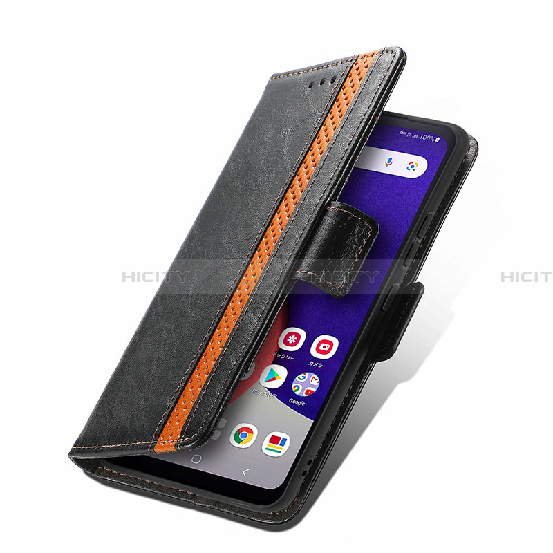 Handytasche Stand Schutzhülle Flip Leder Hülle S02D für Samsung Galaxy A22 5G SC-56B groß