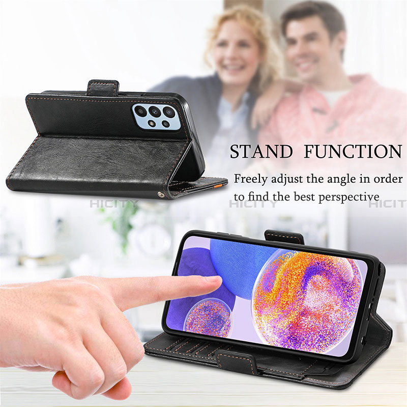 Handytasche Stand Schutzhülle Flip Leder Hülle S02D für Samsung Galaxy A23 4G