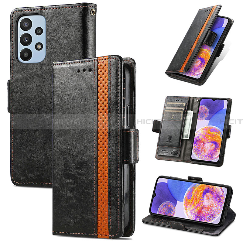 Handytasche Stand Schutzhülle Flip Leder Hülle S02D für Samsung Galaxy A23 4G