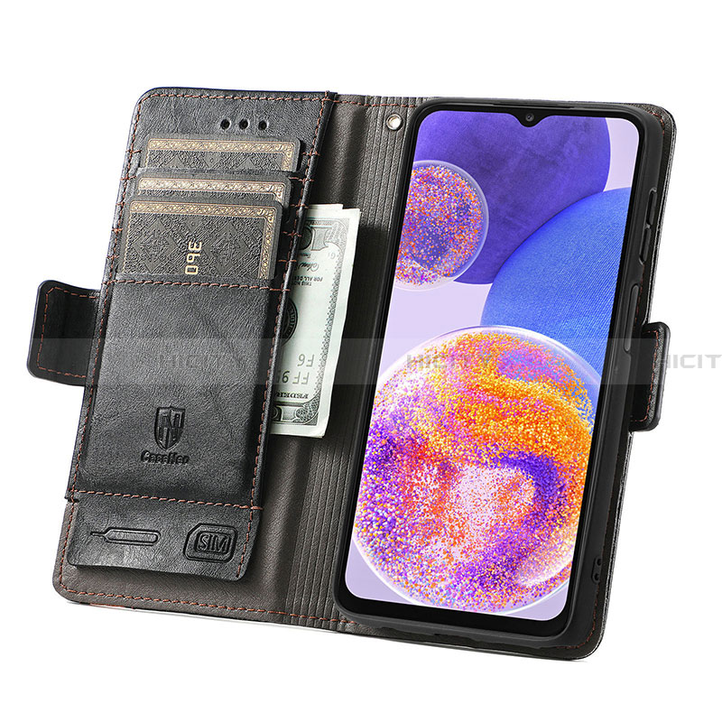 Handytasche Stand Schutzhülle Flip Leder Hülle S02D für Samsung Galaxy A23 4G