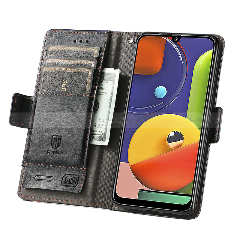 Handytasche Stand Schutzhülle Flip Leder Hülle S02D für Samsung Galaxy A30S groß