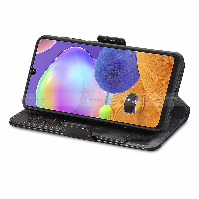 Handytasche Stand Schutzhülle Flip Leder Hülle S02D für Samsung Galaxy A31 groß