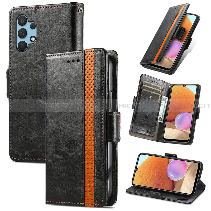 Handytasche Stand Schutzhülle Flip Leder Hülle S02D für Samsung Galaxy A32 4G