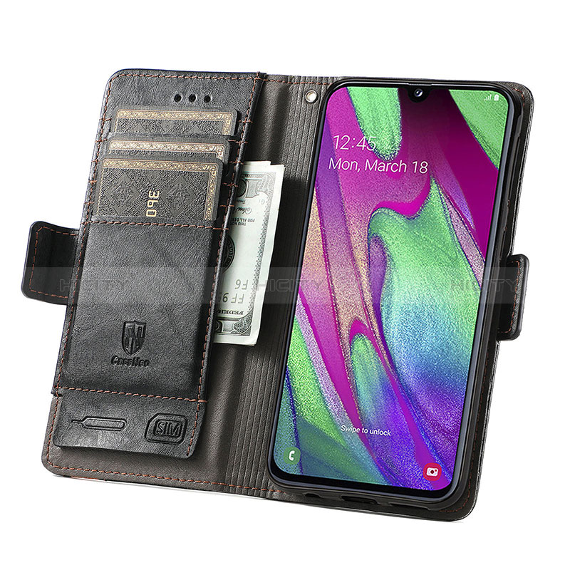 Handytasche Stand Schutzhülle Flip Leder Hülle S02D für Samsung Galaxy A40