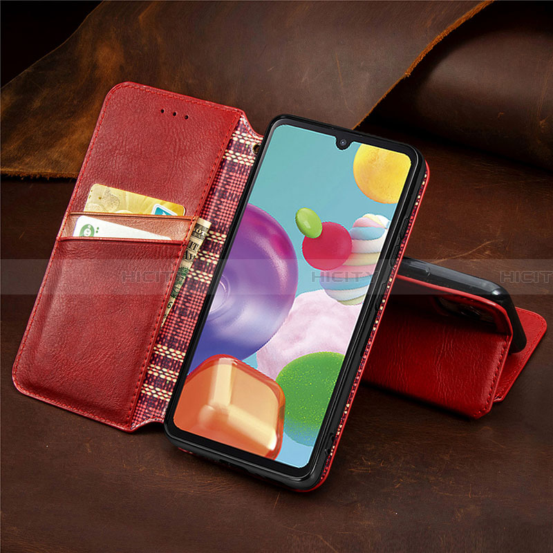 Handytasche Stand Schutzhülle Flip Leder Hülle S02D für Samsung Galaxy A41 SC-41A