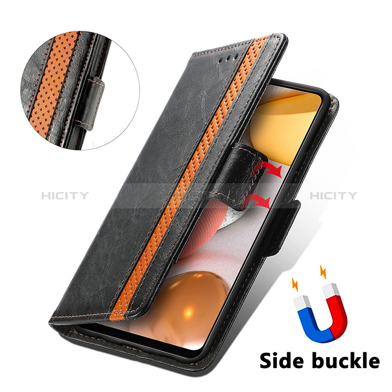 Handytasche Stand Schutzhülle Flip Leder Hülle S02D für Samsung Galaxy A42 5G