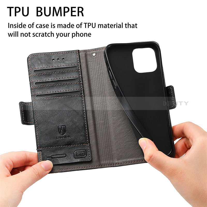 Handytasche Stand Schutzhülle Flip Leder Hülle S02D für Samsung Galaxy F12 groß