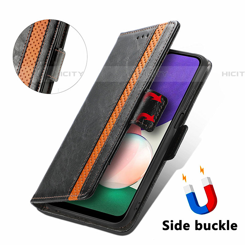 Handytasche Stand Schutzhülle Flip Leder Hülle S02D für Samsung Galaxy F42 5G groß