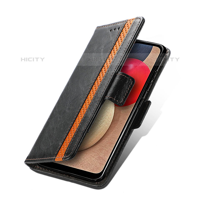 Handytasche Stand Schutzhülle Flip Leder Hülle S02D für Samsung Galaxy M02s groß