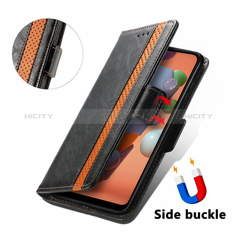 Handytasche Stand Schutzhülle Flip Leder Hülle S02D für Samsung Galaxy M11