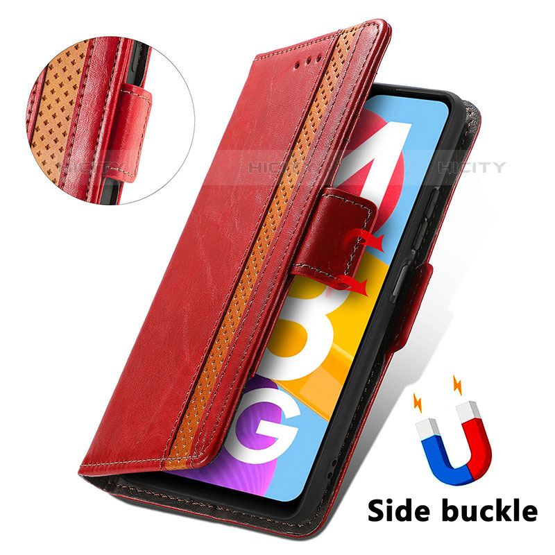 Handytasche Stand Schutzhülle Flip Leder Hülle S02D für Samsung Galaxy M13 5G groß