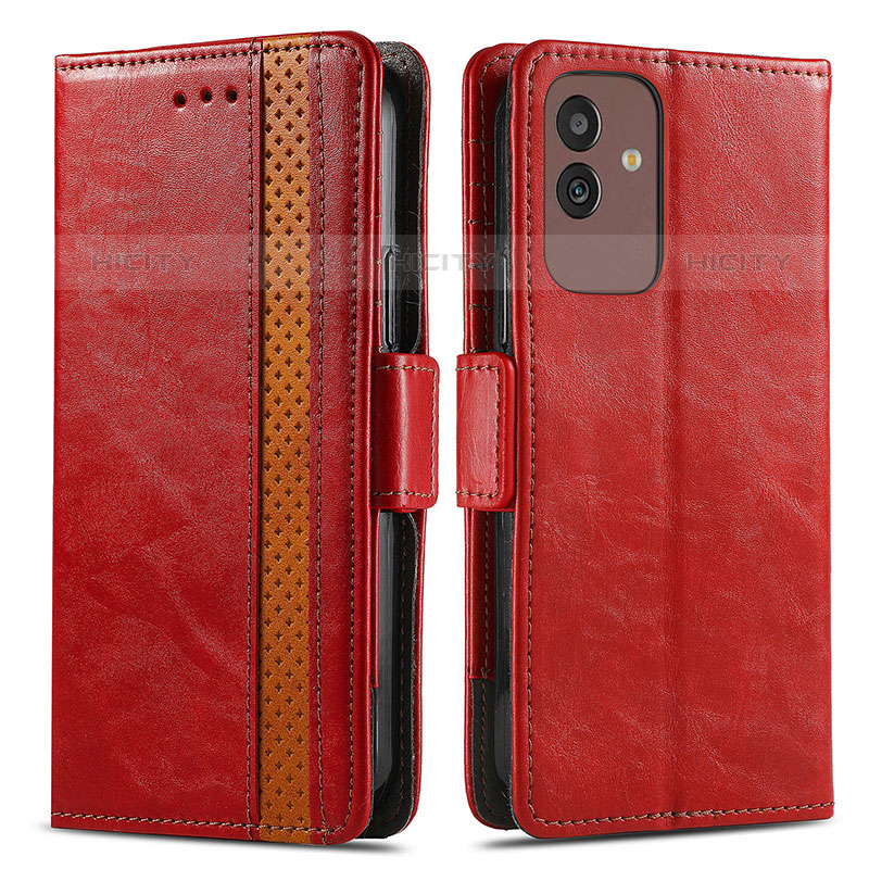 Handytasche Stand Schutzhülle Flip Leder Hülle S02D für Samsung Galaxy M13 5G Rot