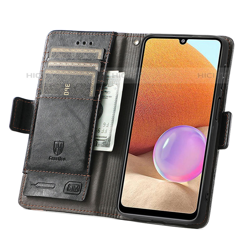 Handytasche Stand Schutzhülle Flip Leder Hülle S02D für Samsung Galaxy M32 5G