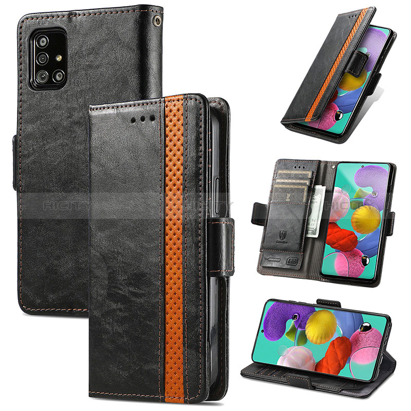 Handytasche Stand Schutzhülle Flip Leder Hülle S02D für Samsung Galaxy M40S