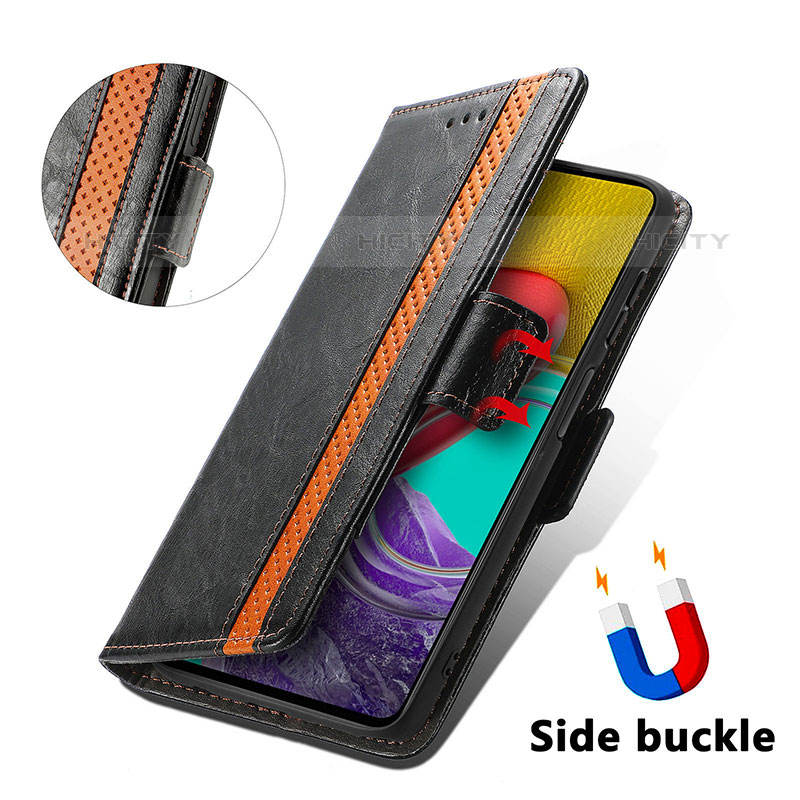 Handytasche Stand Schutzhülle Flip Leder Hülle S02D für Samsung Galaxy M53 5G