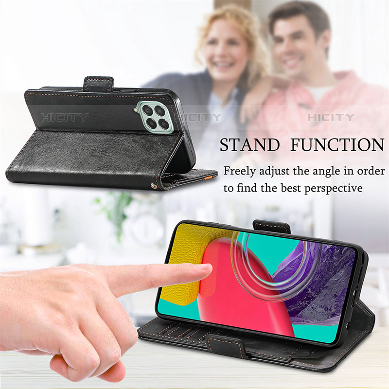 Handytasche Stand Schutzhülle Flip Leder Hülle S02D für Samsung Galaxy M53 5G