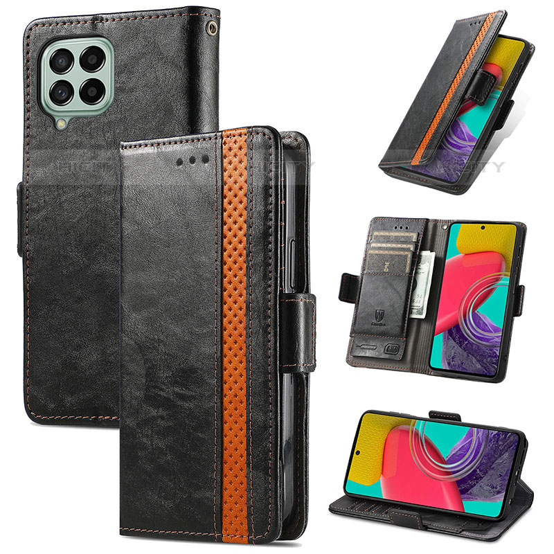 Handytasche Stand Schutzhülle Flip Leder Hülle S02D für Samsung Galaxy M53 5G