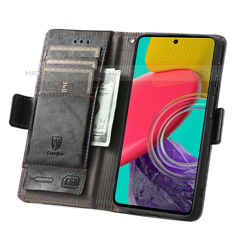 Handytasche Stand Schutzhülle Flip Leder Hülle S02D für Samsung Galaxy M53 5G