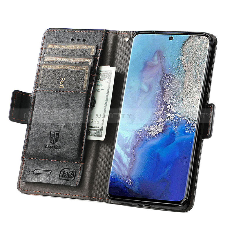 Handytasche Stand Schutzhülle Flip Leder Hülle S02D für Samsung Galaxy S20 5G groß