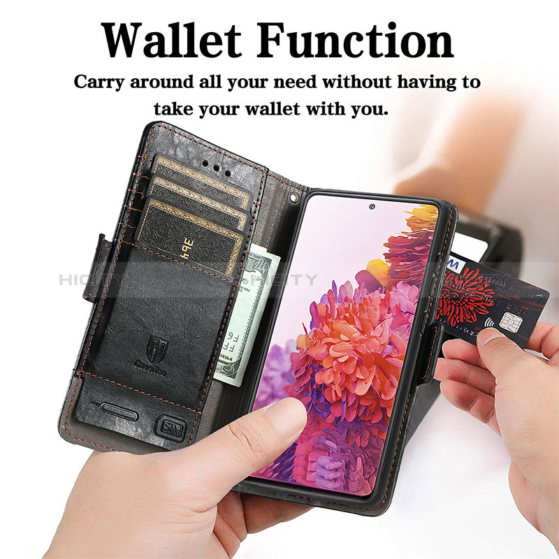 Handytasche Stand Schutzhülle Flip Leder Hülle S02D für Samsung Galaxy S20 FE 5G groß