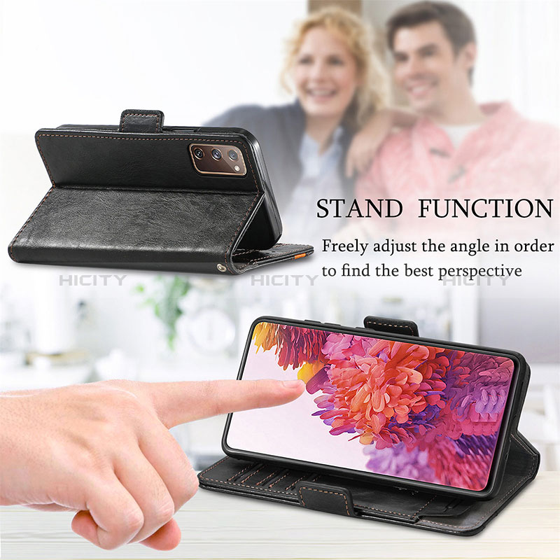 Handytasche Stand Schutzhülle Flip Leder Hülle S02D für Samsung Galaxy S20 FE 5G groß