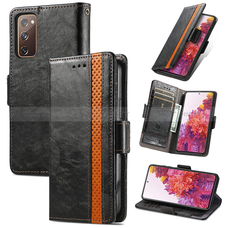 Handytasche Stand Schutzhülle Flip Leder Hülle S02D für Samsung Galaxy S20 FE 5G groß