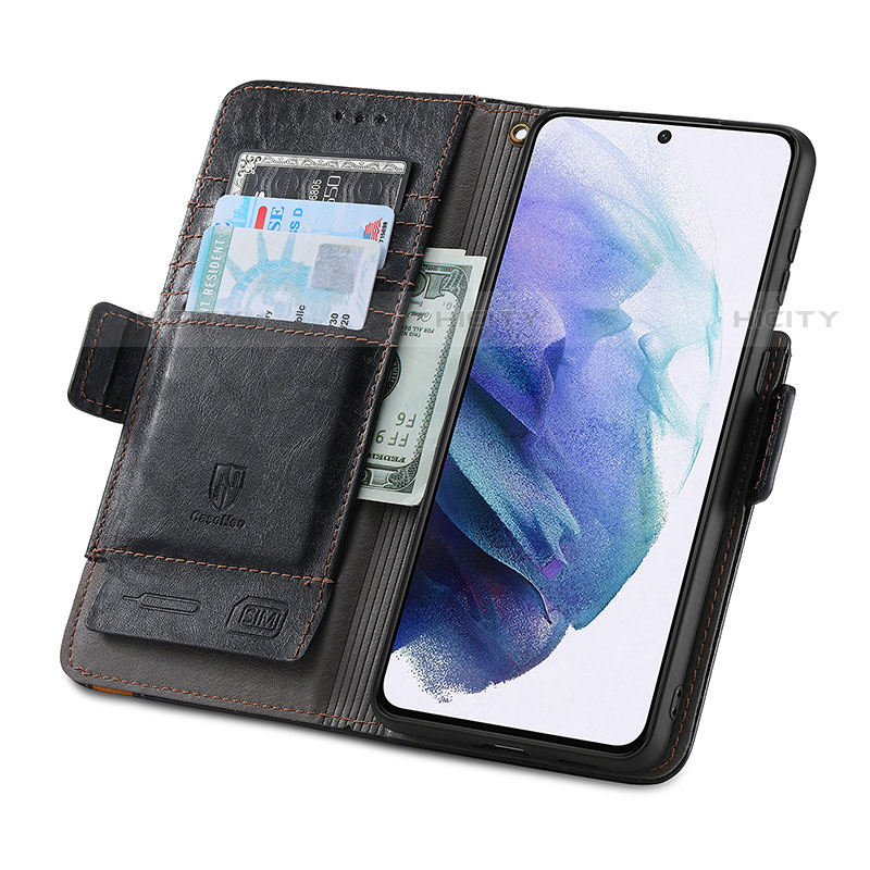 Handytasche Stand Schutzhülle Flip Leder Hülle S02D für Samsung Galaxy S21 FE 5G