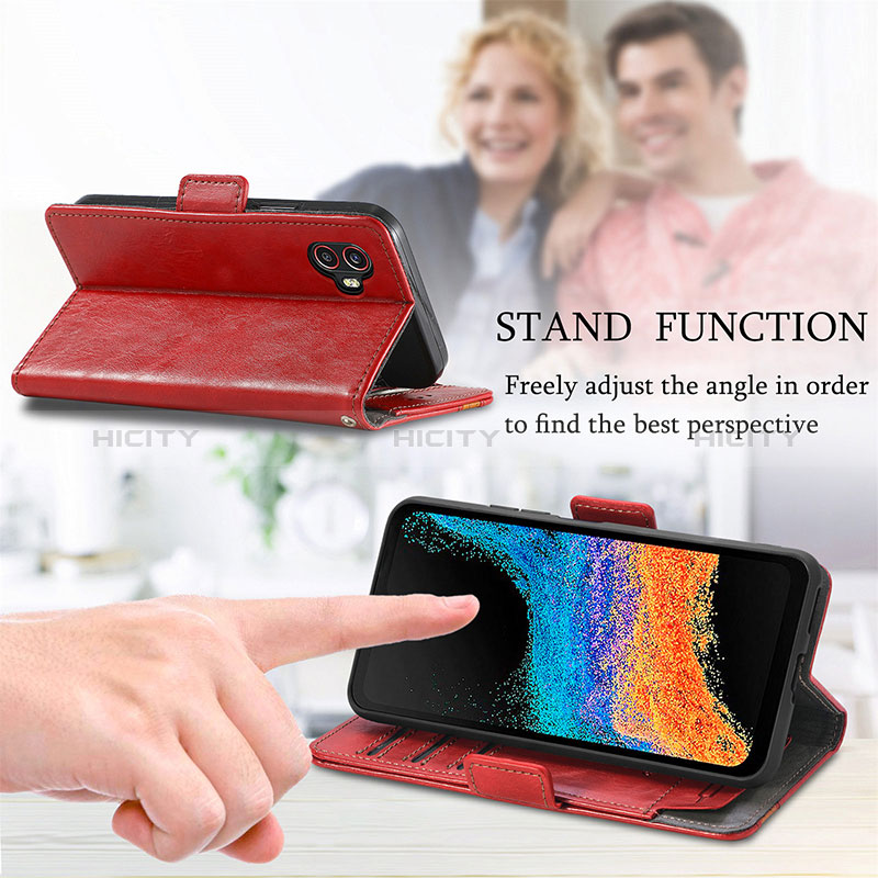 Handytasche Stand Schutzhülle Flip Leder Hülle S02D für Samsung Galaxy XCover 6 Pro 5G