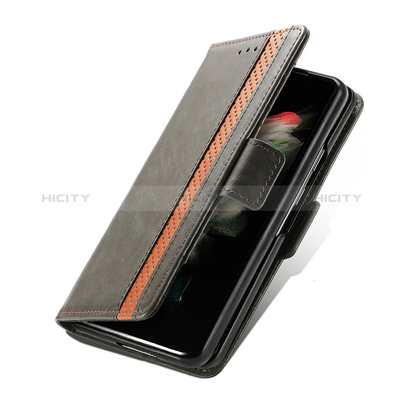 Handytasche Stand Schutzhülle Flip Leder Hülle S02D für Samsung Galaxy Z Fold3 5G