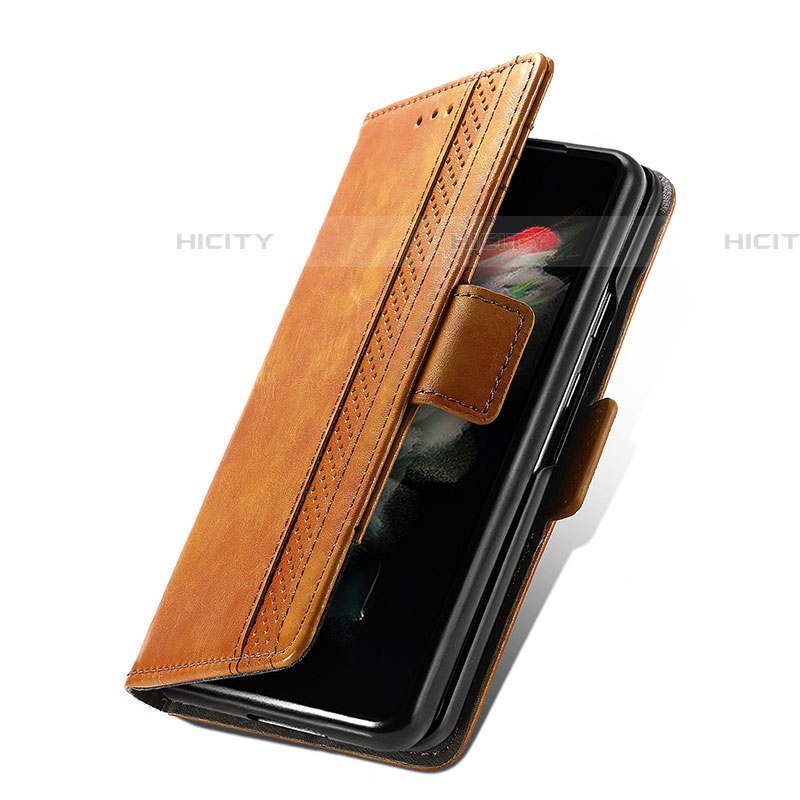 Handytasche Stand Schutzhülle Flip Leder Hülle S02D für Samsung Galaxy Z Fold4 5G groß