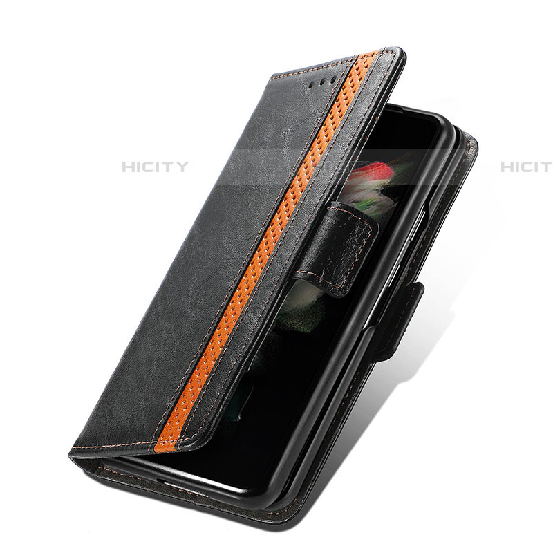 Handytasche Stand Schutzhülle Flip Leder Hülle S02D für Samsung Galaxy Z Fold4 5G groß