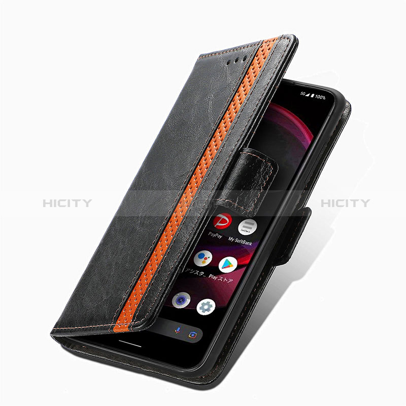 Handytasche Stand Schutzhülle Flip Leder Hülle S02D für Sharp Aquos R8 Pro